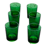 Set of 6 whisky glasses in vintage