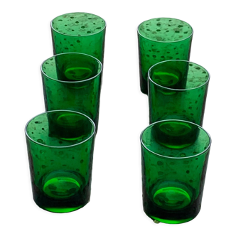 Set of 6 whisky glasses in vintage