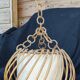 Suspension vintage en rotin