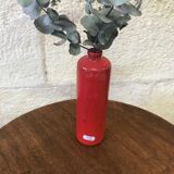 Red stoneware bottle vase - soliflore