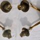 Pair of modernist bronze sconces & vintage crystal balls