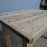 Raw farmhouse table in solid wood