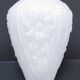 Large art deco glass vase with French floral decor H. 29.5 cm
