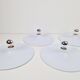 Vintage White UFO Disc Wall Lamps from Targetti Sankey, 1970s, Set of 4