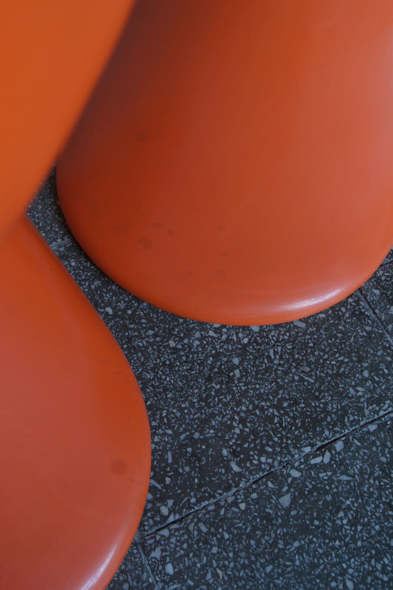 Orange Panton Chair by Verner Panton for Herman Miller set of 4
