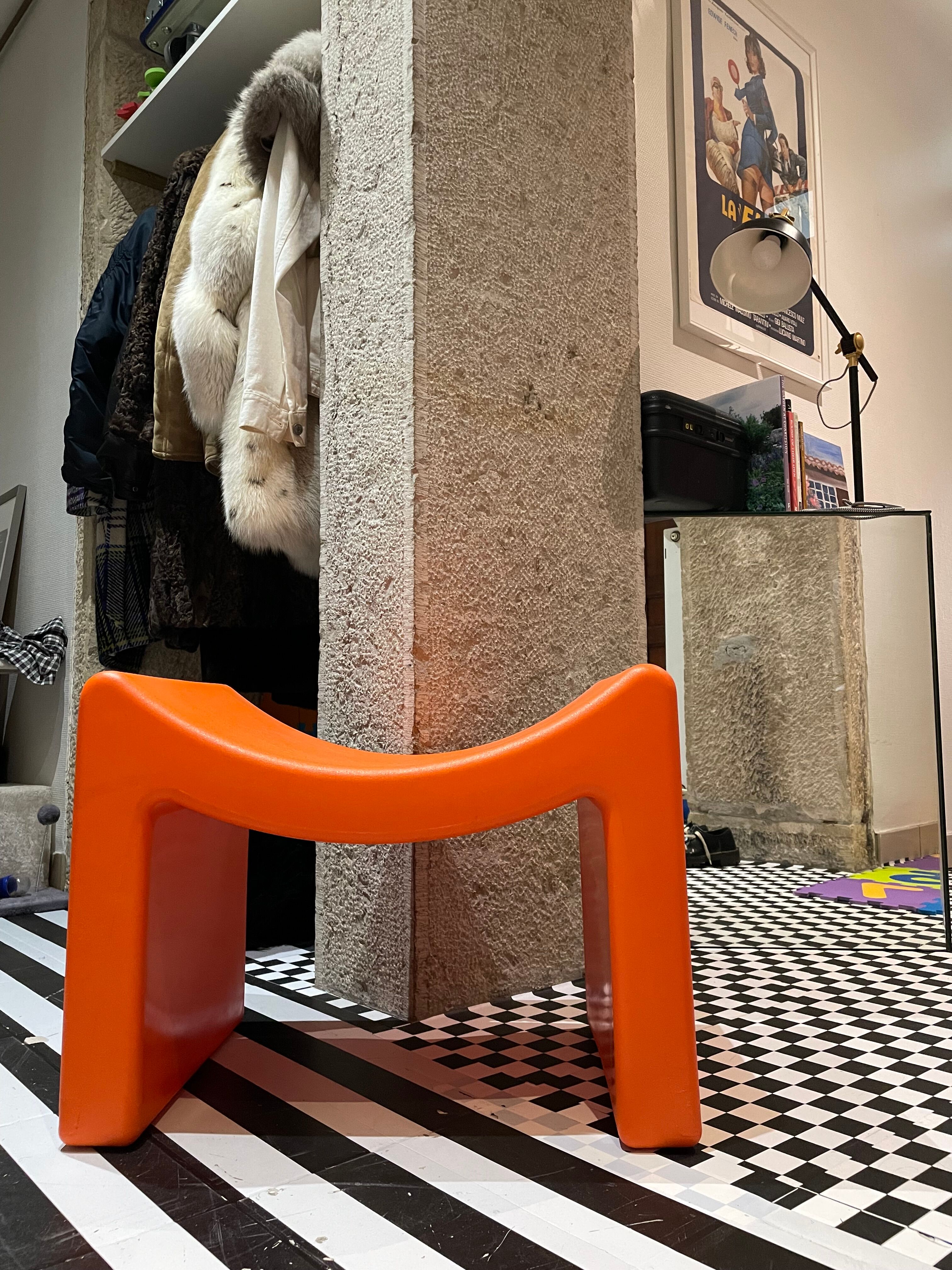 Stool M stool ultra design contempo seat orange by Marzais Creations