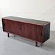 Enfilade vintage design en teck et cuir , années 70