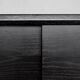 Vintage Mid-Century Scandinavian Modern Dark Oak Sideboard & Wooden Handles