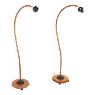Set of 2 Scandinavian floor lamps, Svanhals, Markslöjd, Sweden, 1980