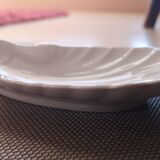 Empty pocket / white glazed ceramic soap holder - Early 20th century