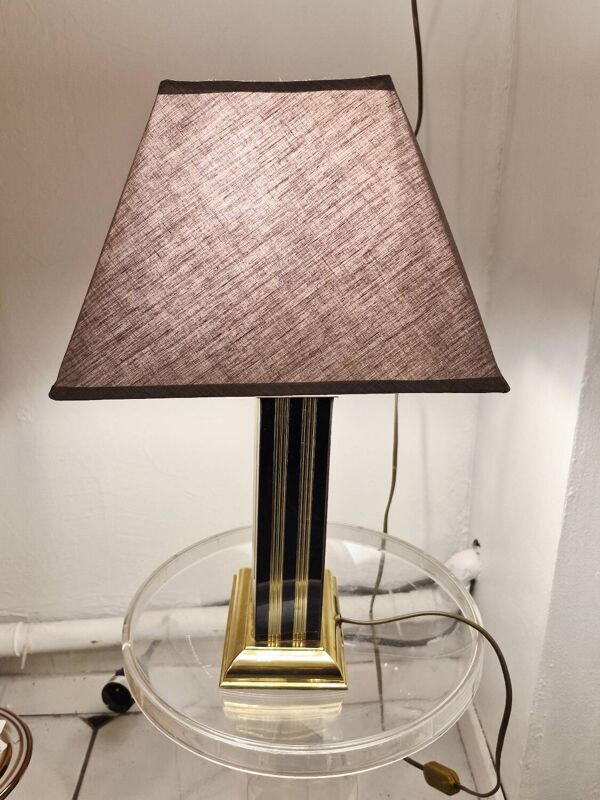 Lampe Le Dauphin doré et argenté