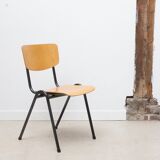 Vintage stackable chair eromes F4 beech anthracite