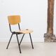 Chaise vintage empilable eromes F4 hêtre anthracite