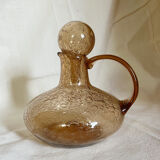 Bubbled glass decanter