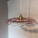 Vintage pink glass pendant light