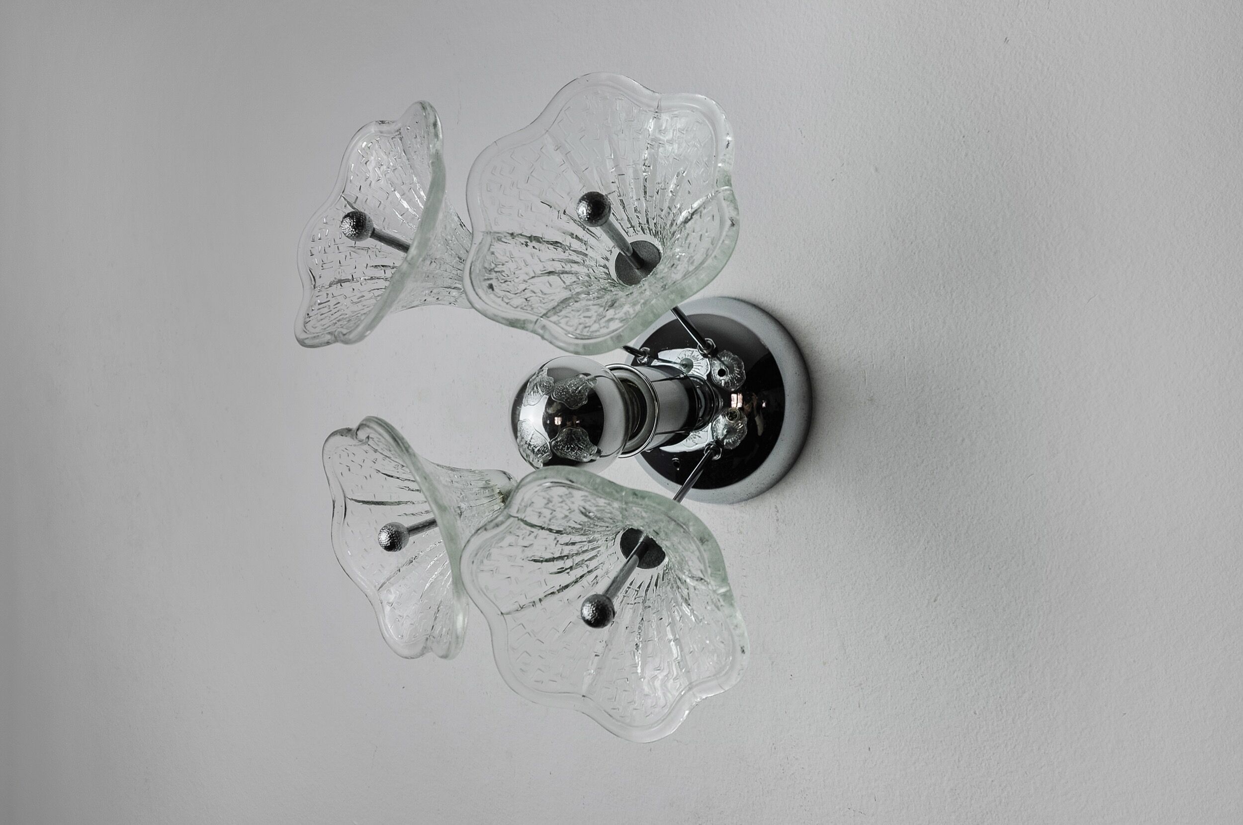 Wall lamp sputnik flowers, murano glass, italy, 1970