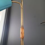 1950s three-light floor lamp with coloured shades