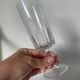 2 hollow crystal champagne glasses