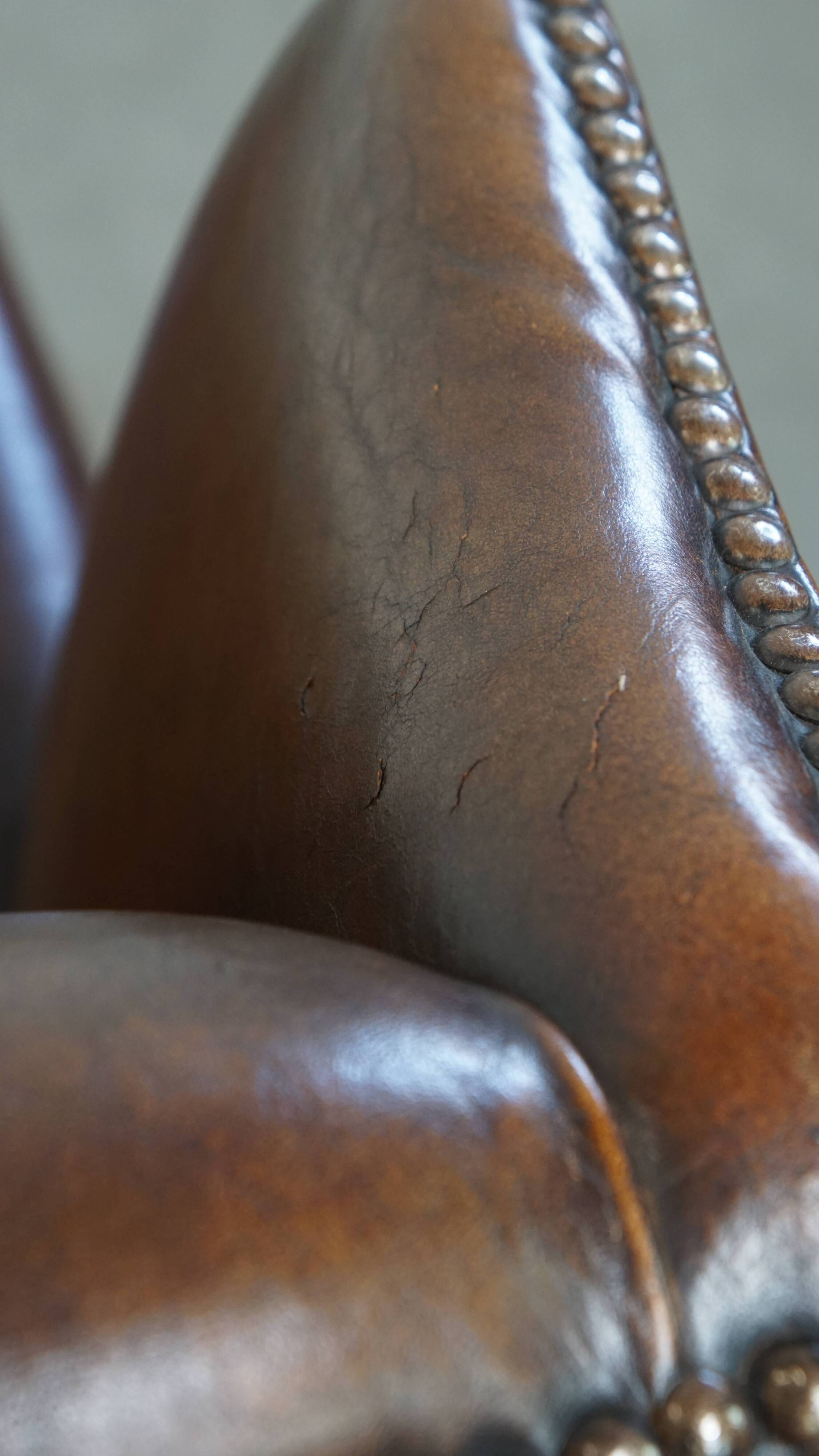 Wingback Chair in Sheepskin Leather