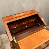 Writing desk in marquetry of the napoleon III period around 1870