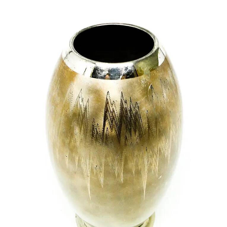 Ikora vase, Art Deco, silver-plated brass, WMF, Germany, 1930s