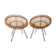 Paire de fauteuils en rotin, italie années 60