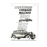 Vintage poster 30s Chenard Walker