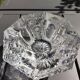 Empty pocket/Ashtray octagonal shape Diamond in finely cut Bohemian crystal, vintage