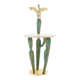 Console sculpture laiton cactus et perroquet Alain Chervet 1989