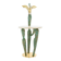 Console sculpture laiton cactus et perroquet Alain Chervet 1989