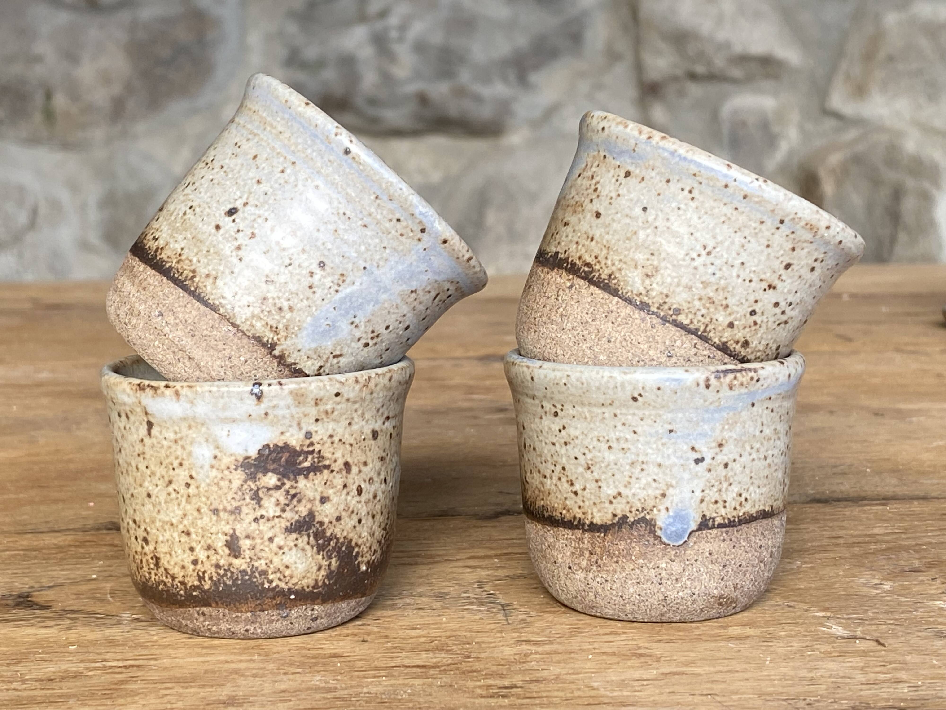 Handmade stoneware coffee set
