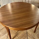 Scandinavian Style Extendable Round Teak Table -