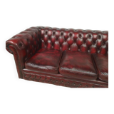 Chesterfield leather sofa burgundy English style