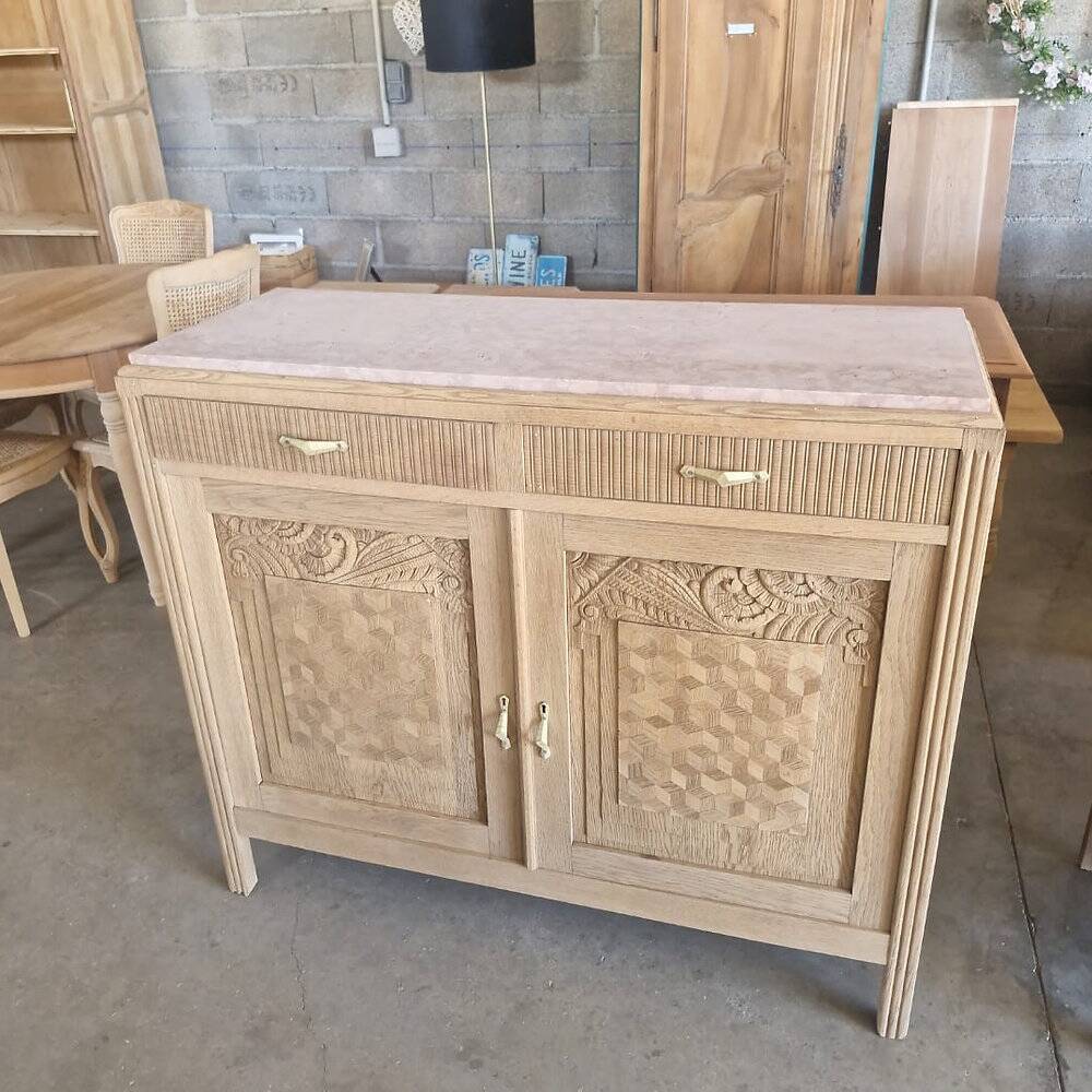 Art Deco buffet in pink marble
