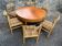 Table + 6 vintage baumann chairs 1970