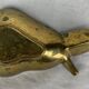 Empty pocket ashtray in pear-shaped brass