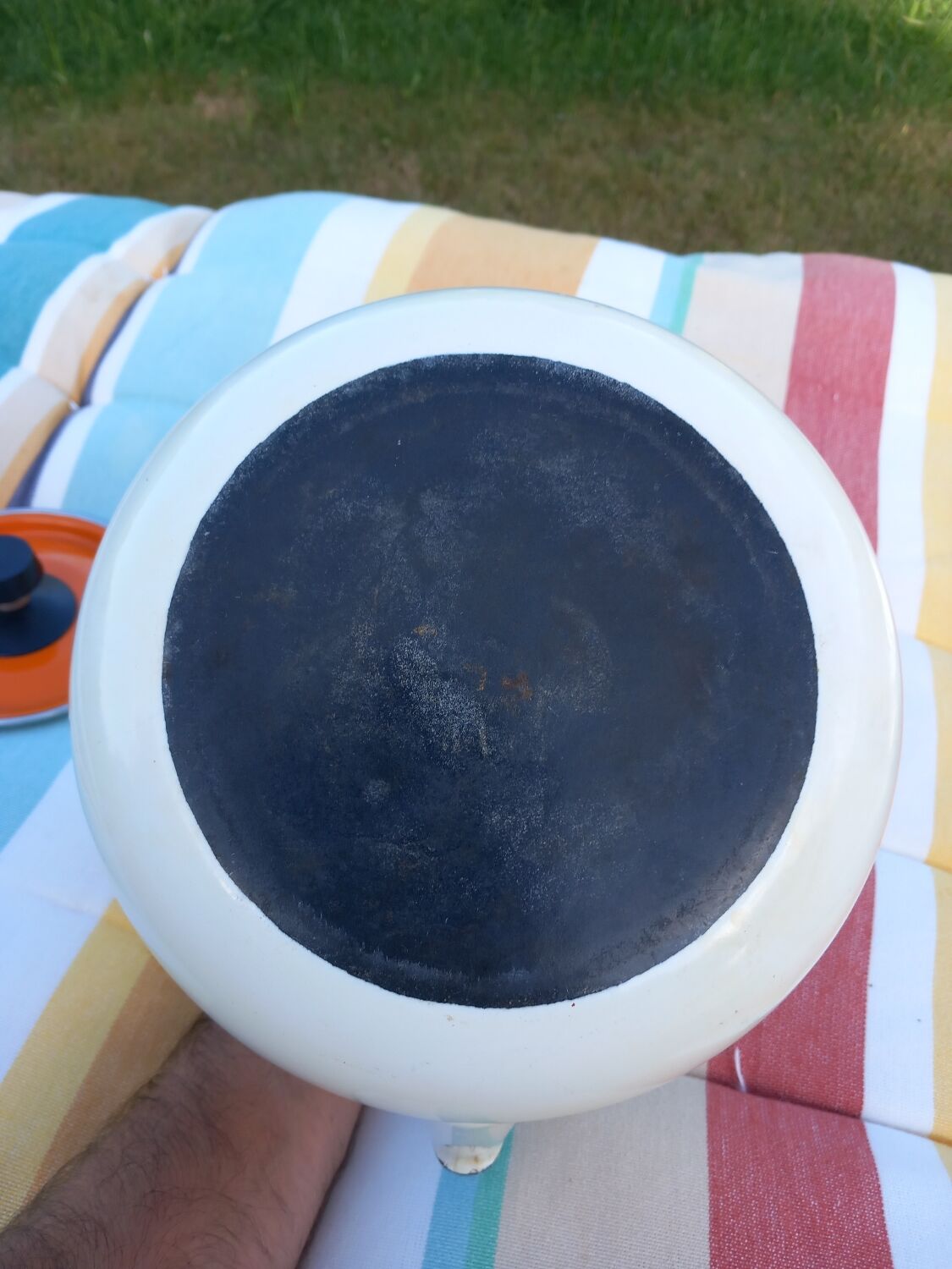 Vintage enamelled kettle