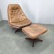 MS68 Lounge Chair and Ottoman by Madsen & Schubell, 1960s