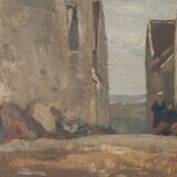 Oil on canvas, Brittany, Breton school, HR, 19th century