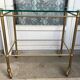 Vintage dessert table in glass and gold metal