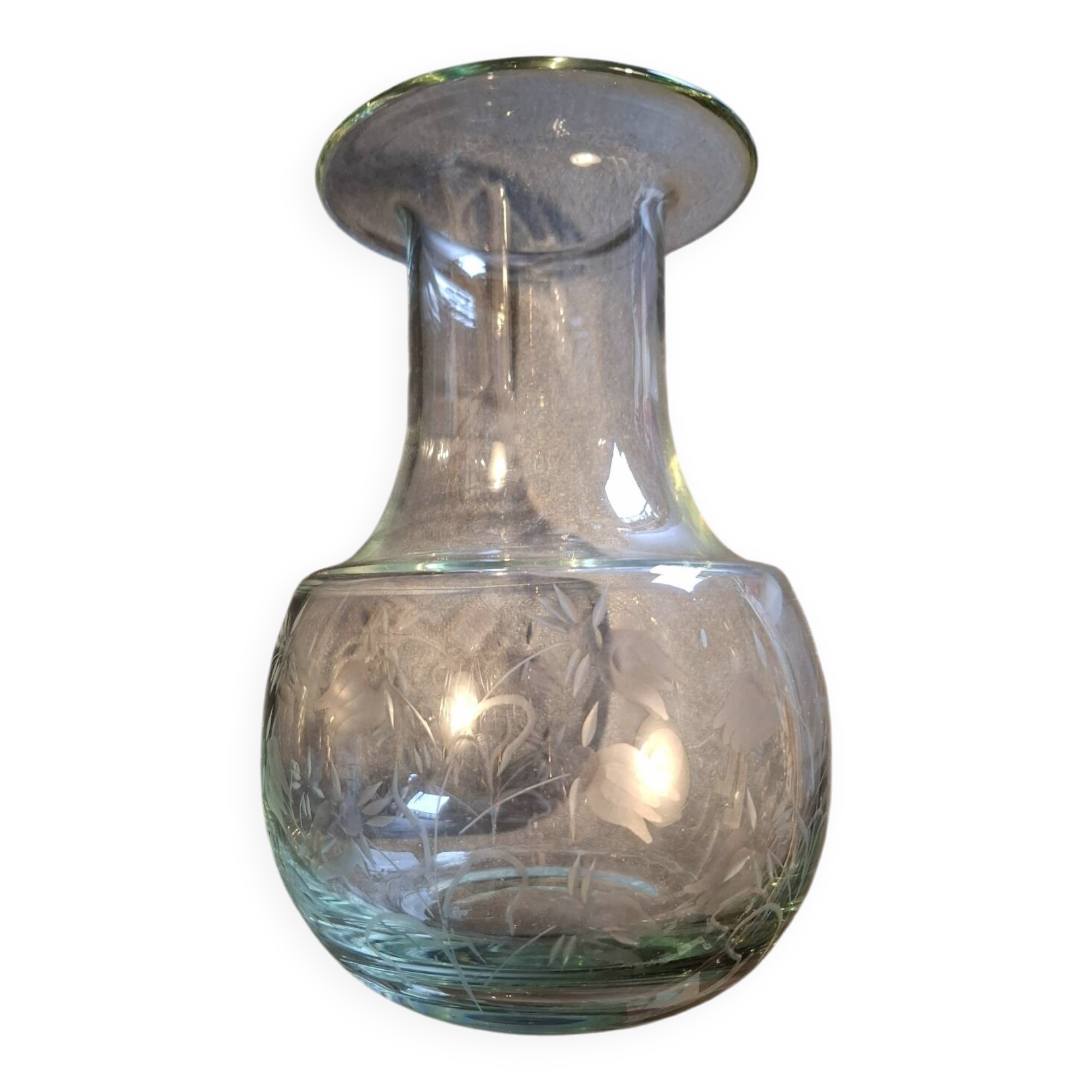 Vintage engraved vase