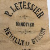 Old burlap bag "Letessier Minoterie"