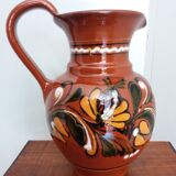 Hungarian ceramic pitcher signed
