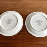 Set de 2 soucoupes Villeroy & Boch, série Manoir, porcelaine vitro blanche vintage