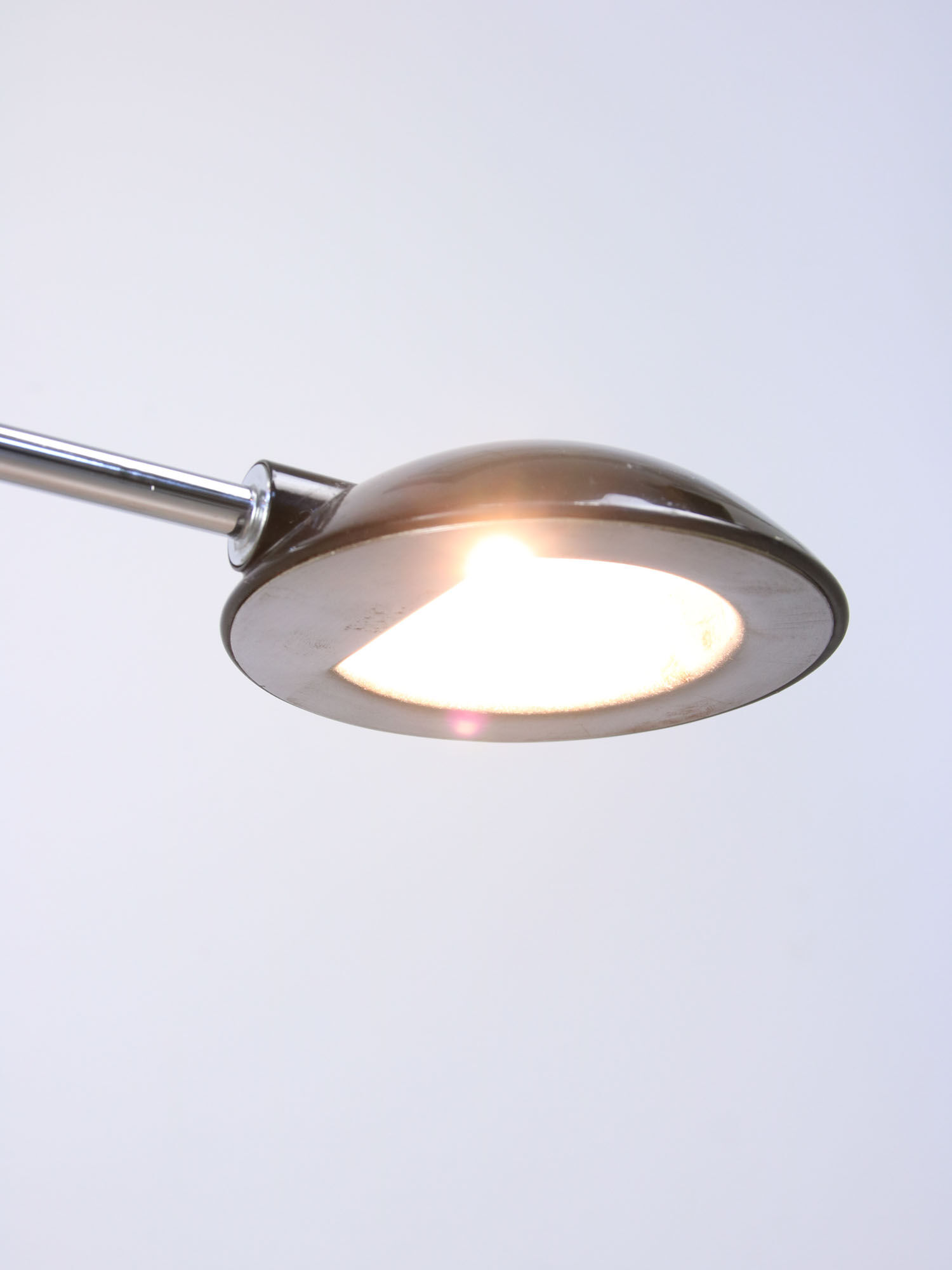 Vintage black & chrome arc table lamp from meblo, 80s