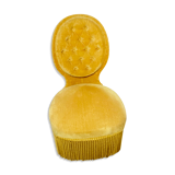 Upholstered gold velvet armchair-Napoleon III style