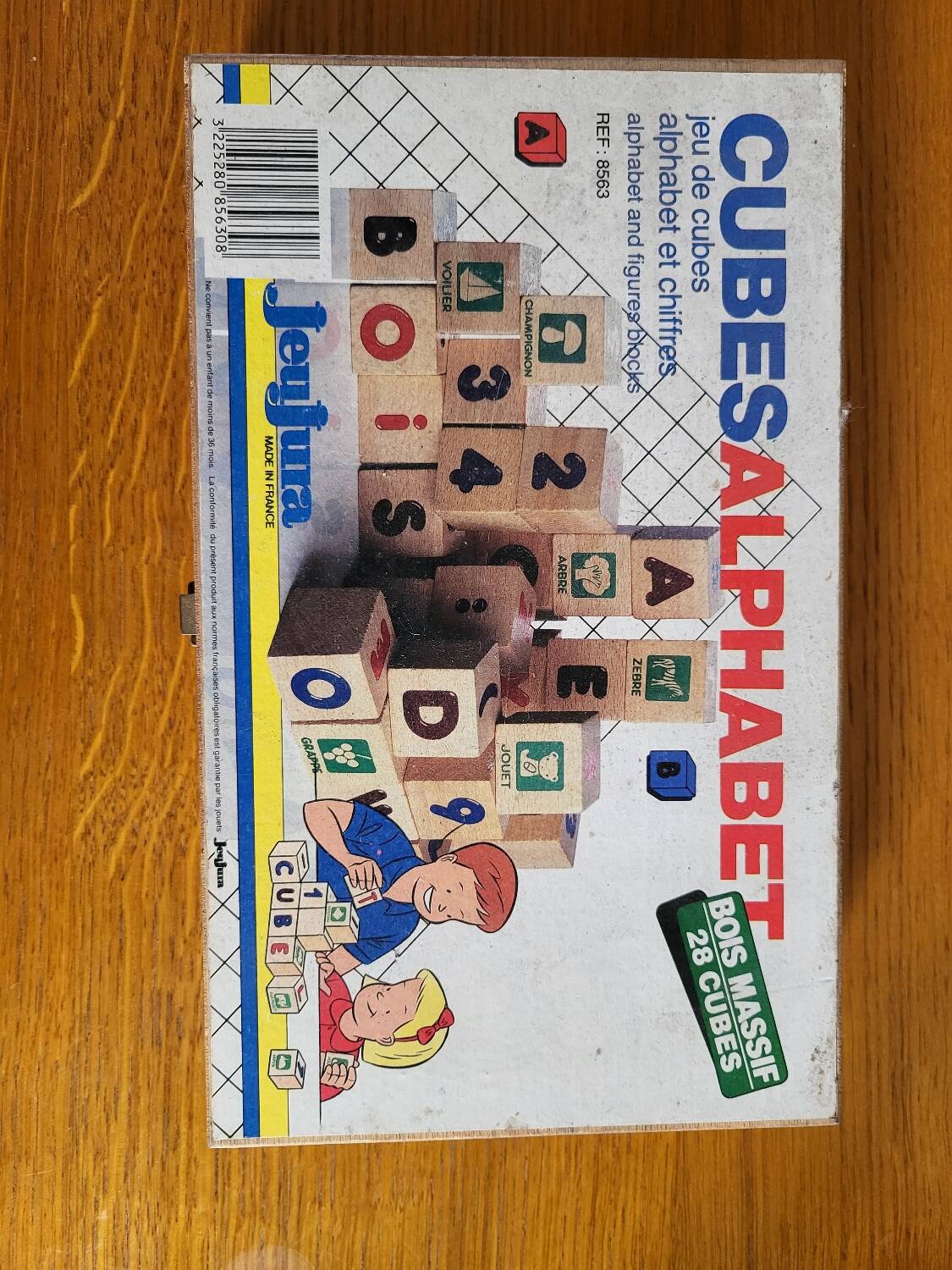 Wooden Alphabet cube game