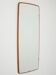 Scandinavian slightly convex rectangular teak mirror by "Kron"