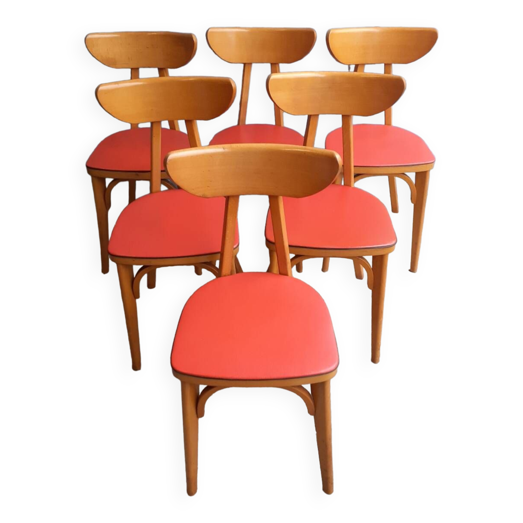 Set of 6 luterma "banana" chairs