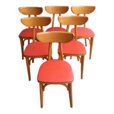 Set of 6 luterma "banana" chairs